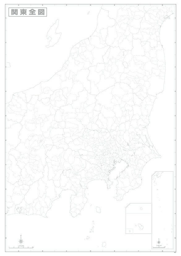 楽天市場 関東全図 地図 ポスター ｂ1判 年最新版 表面ビニールコーティング 水性ペンが使えます 地図の店とうぶんしゃ 楽天市場店