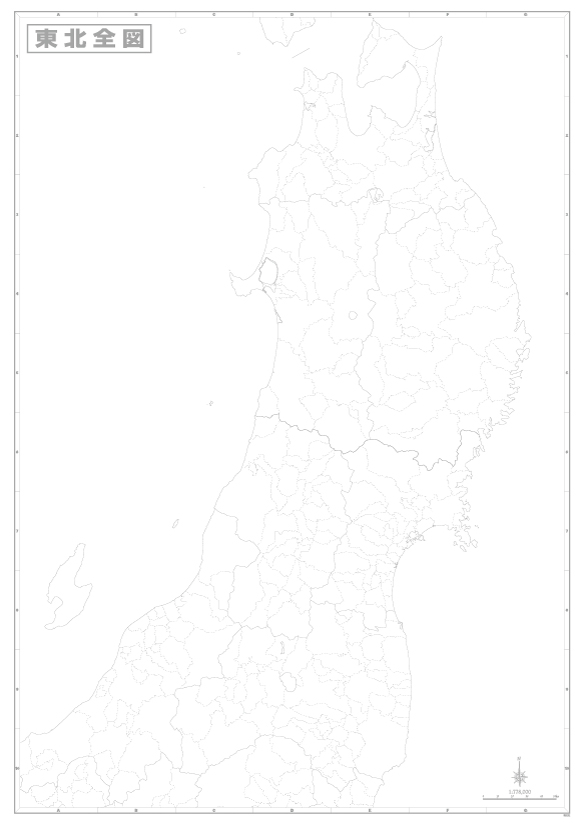 楽天市場 北海道白地図 ｂ２判 地図の店とうぶんしゃ 楽天市場店