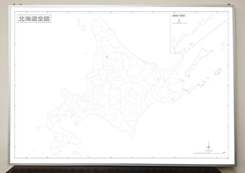 楽天市場 北海道白地図パネル ｂ１判 地図の店とうぶんしゃ 楽天市場店