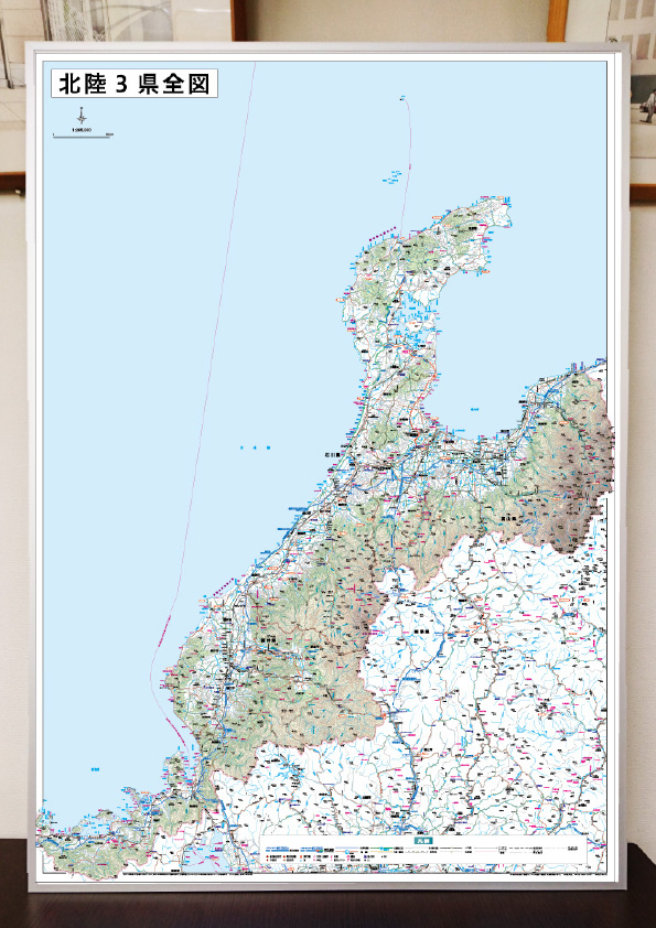 楽天市場 北陸３県全図パネル ａ０判 地図の店とうぶんしゃ 楽天市場店