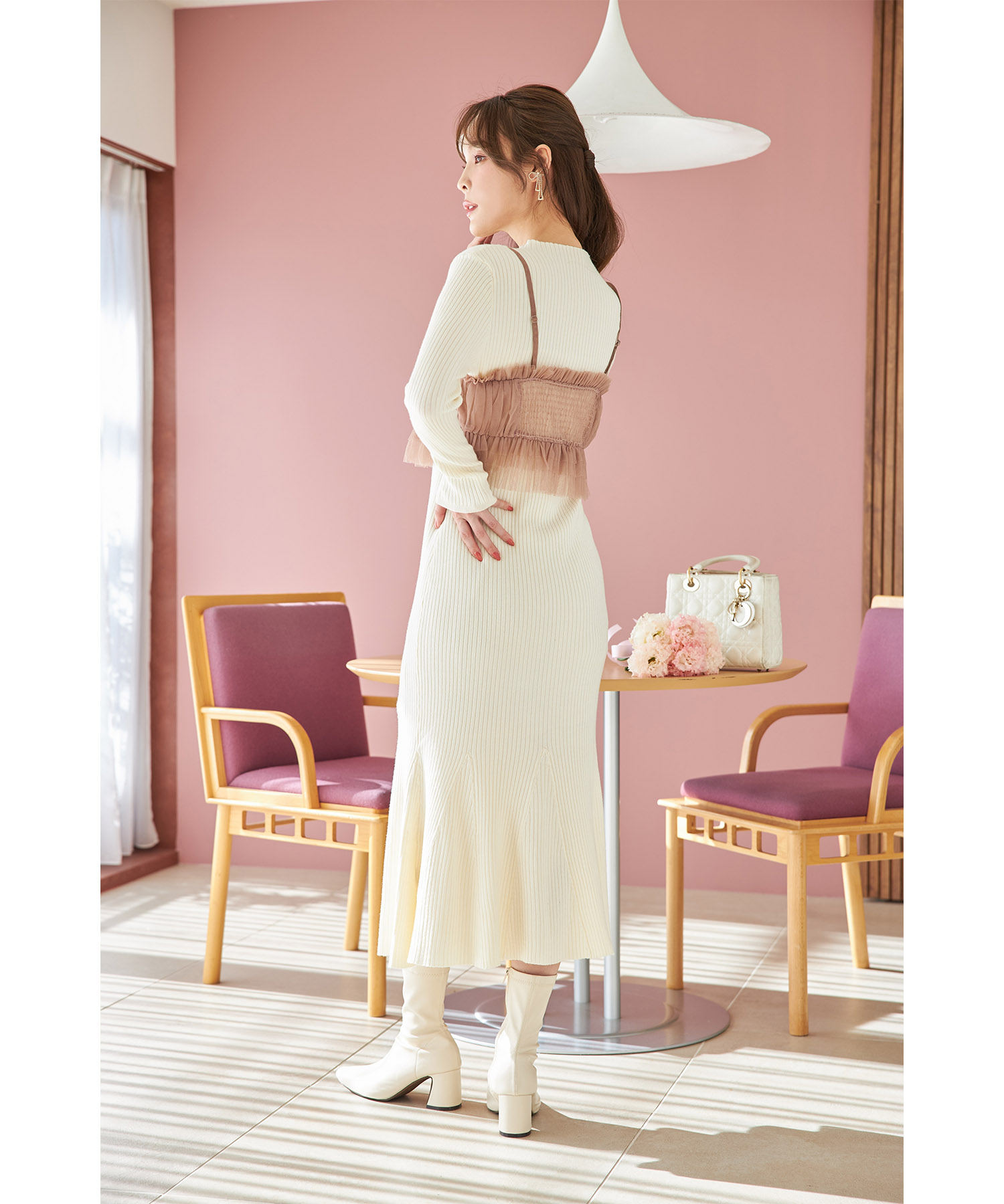 専用です。 チュールキャミビスチェ＆マーメイドニットワンピースSET【melaria