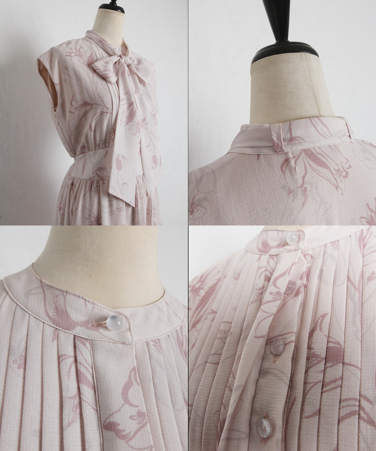 ⭐️タグ付未使用★シビラ★柔らかゆったりワンピース　リボンベルト　アンダードレス付 コントラストパイピングリボン付きワンピース - エクリュ