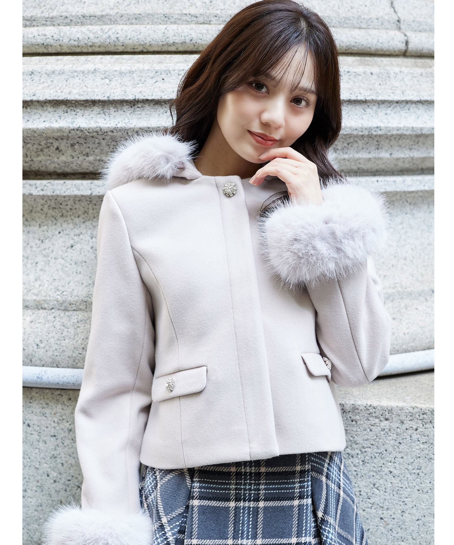 楽天市場】大人の可愛さを堪能できる取り外し可能なファー付きりぼん