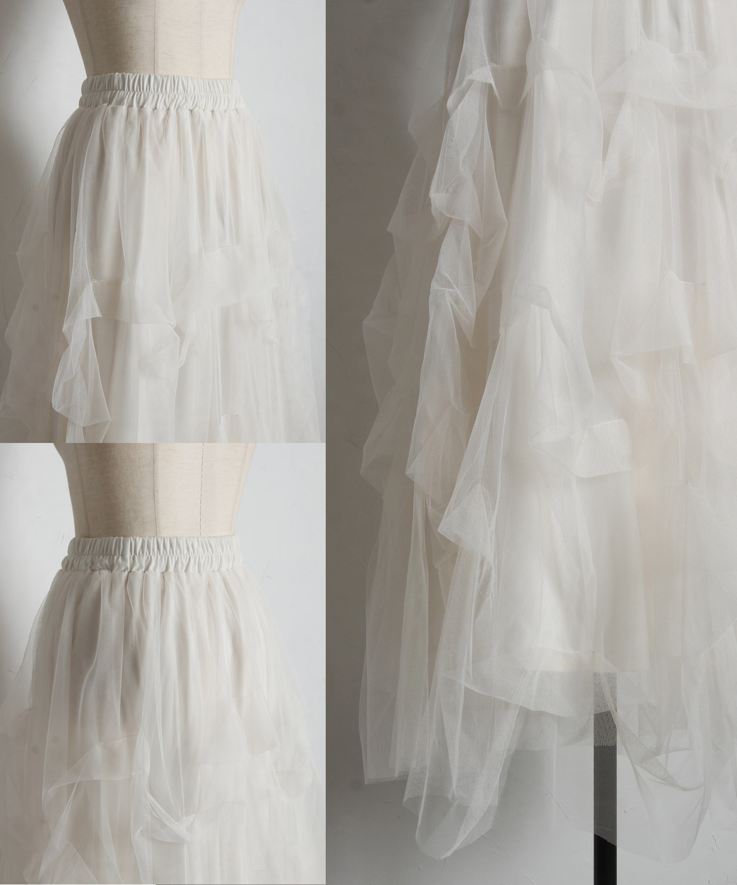 チュールタックバルーンスカートtocco closet(トッコクローゼット