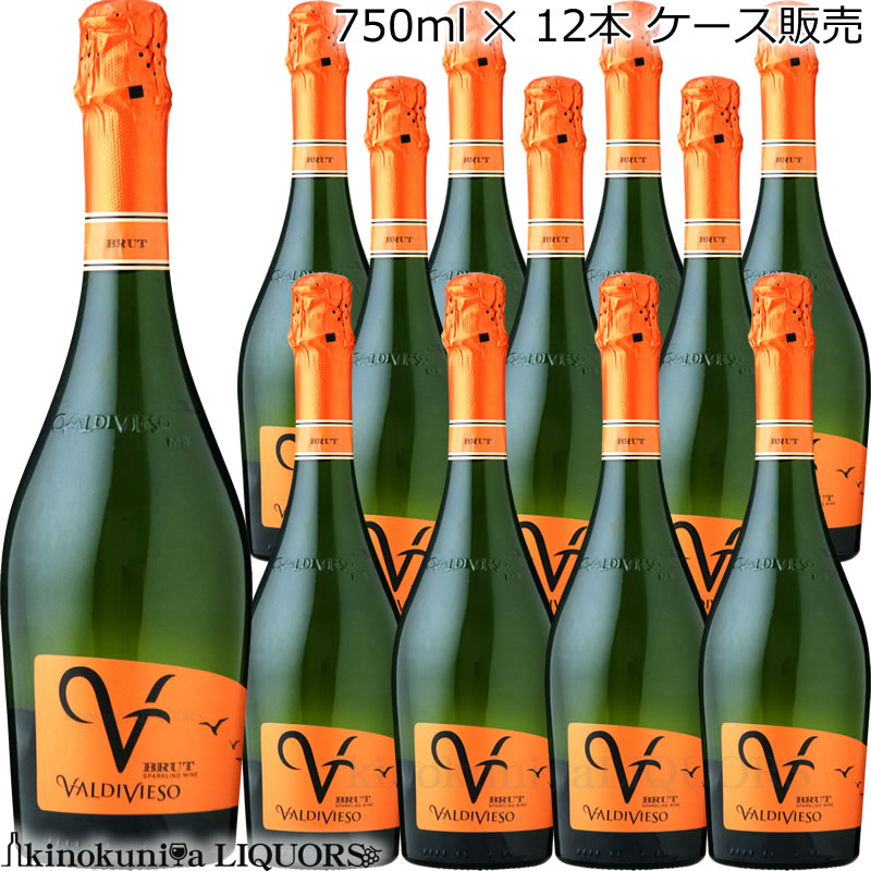 【12本まとめ買い】送料無料 バルディビエソ ブリュット [NV] 白 スパークリングワイン 辛口 750ml / チリ セントラル ヴァレー Valdivieso Brut / スパークリング 泡 発泡 金賞歴