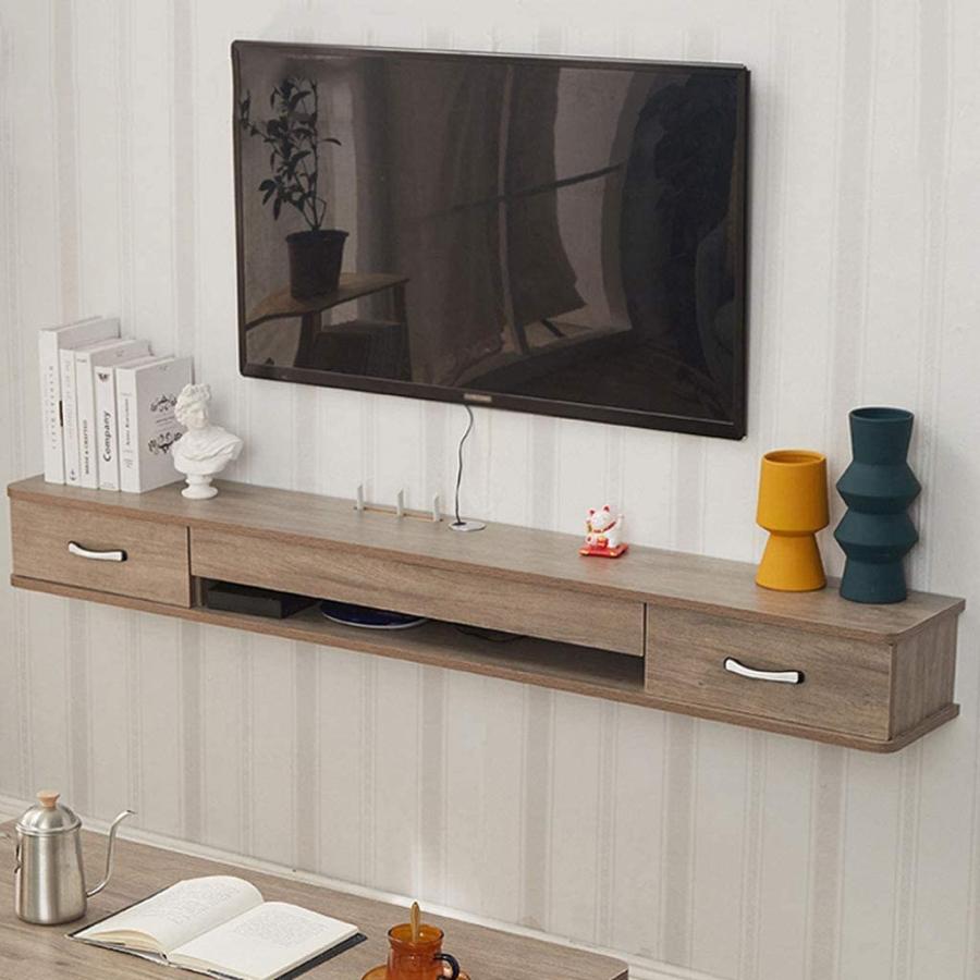 分かりやすい ウォール押し込み テレビ受像機台 納める棚 リビング御部屋調度品 飾りものTVスタンドフローティングシェルフTVキャビネットウォールメ