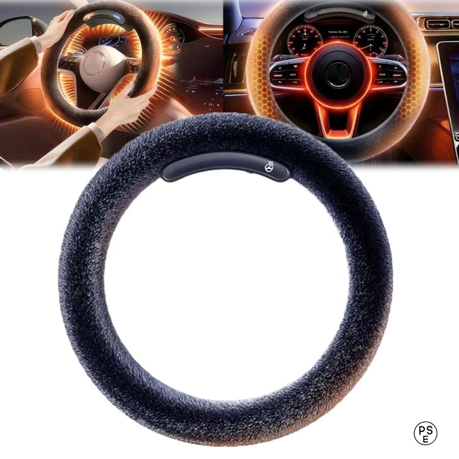 ハンドルヒーター 車 ワイヤレス 充電式 車のハンドル ヒーター O/D型ステアリングー 10秒で急速加熱 2段階温度調節 安全で滑りにくい素