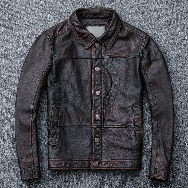 メンズライダースジャケット レザージャケット 本革　牛革　革ジャンコート　アメカジ　vintage　本革コート　Ｍ～4ＸＬ｜江熊商事