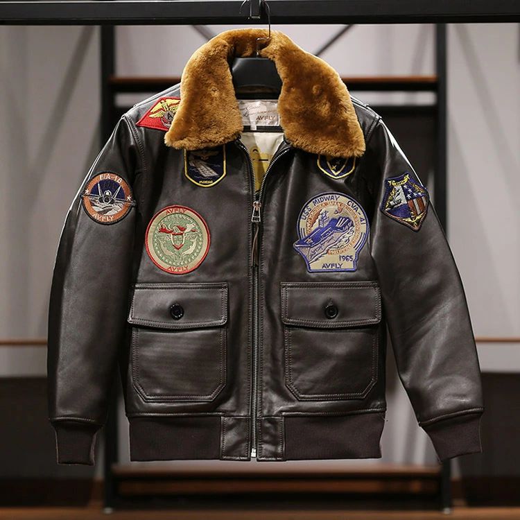 秋冬 窈窕たる G1飛翔上衣 メンズ ミリタリー上衣 米空軍 心地好い 羊革 本革 絨毛 襟取りはずし能力のある  革ジャン S～3XL メンズファッション-その他
