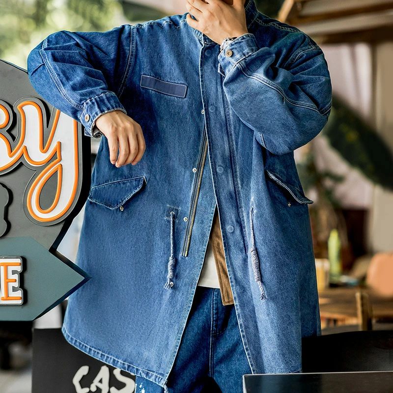 ヴィンテージ遣りかた M-1965 DENIM FISHTAIL PARKA  メンズ レトロ ジーンズ カバーオールジャケットコート 新品未当て嵌める Ｓ～Ｌ