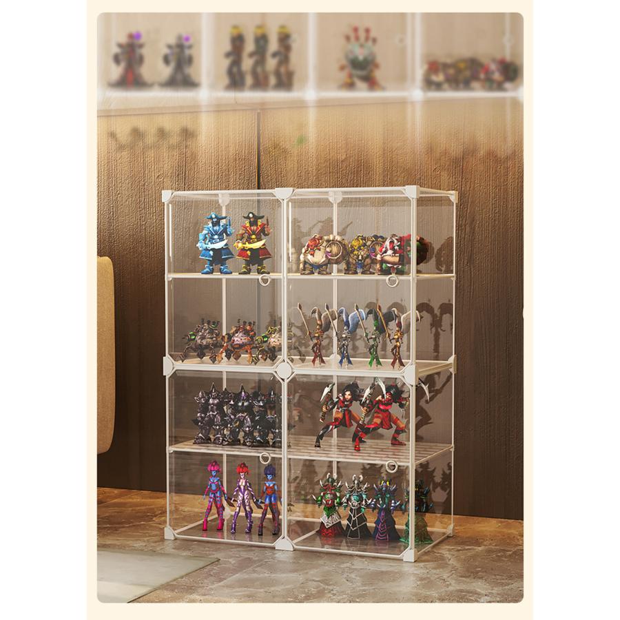 フィギアケース ホビー用収納ケース フィギュアケース 大型 防塵および防湿 多機能ストレージボックス フィギュア 展示ケース 組み立て｜江熊商事