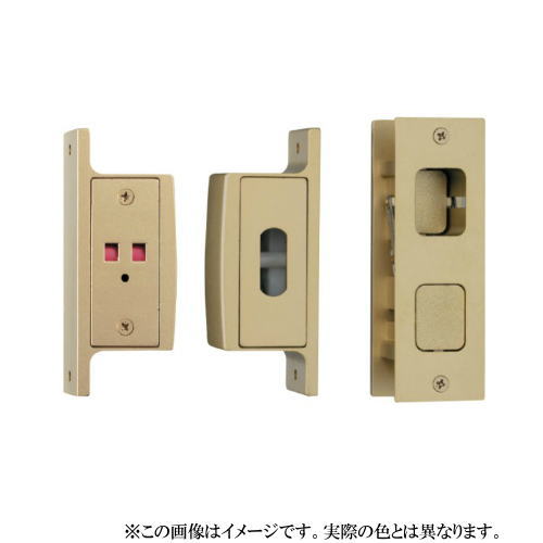 八つ インセットプッシュ錠(見せびらかす付) IN-200-36 入眼色：黄金色 建具金物-花・ガーデン・DIY-ドアノブ・レバー