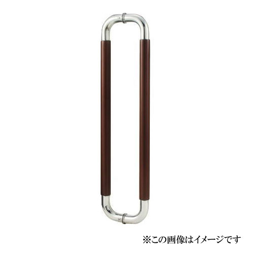 丸喜金属本社 MK ナチュラルO型ハンドル(両面用)(30φ) W-5000 600mm鏡面クローム ダークオーク W-5000 60X /1組