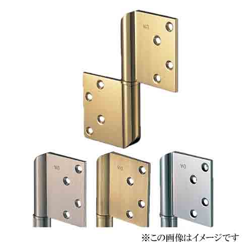 シロクマ 白熊印・BB-104 角切異形旗丁番（真鍮） 127x102ｘ4.0　仕上:ホワイトブロンズ