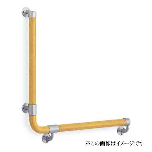 シロクマ 白熊印・L型丸棒手すり(左)　BR-515L(diy リフォーム 手摺り てすり 玄関 ベッド 介護 バリアフリー 介護用品 通販)｜Ｔｏｄａ-Ｋａｎａｍｏｎｏ