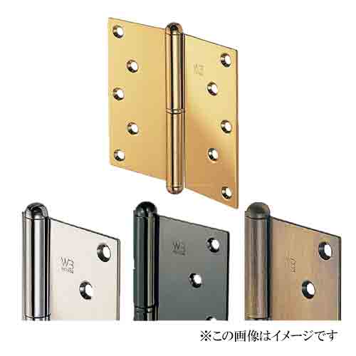 シロクマ 白熊印・BS-102 ステンキャノン二管丁番 127ｘ127ｘ3.0　仕上：鏡面磨　1枚