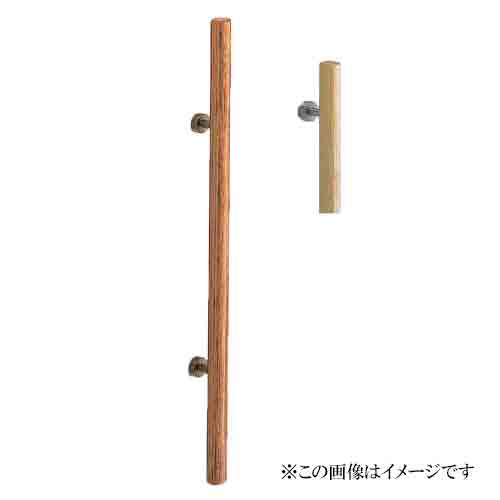 シロクマ 白熊印・ドアー取手 No.113 ウッド丸型取手 800 仕上：白木ウッド・ホワイト