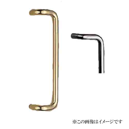 シロクマ 白熊印・ドアー取手 No.250 L形丸棒取手 大　仕上:クローム｜Ｔｏｄａ-Ｋａｎａｍｏｎｏ