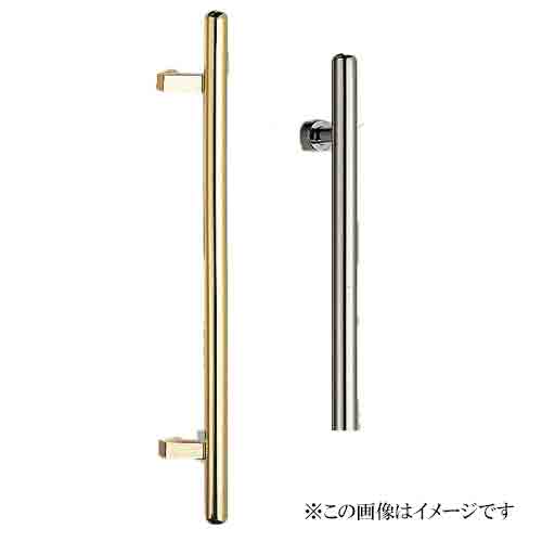 シロクマ 白熊印・ドアー取手 No.302L カプセル取手 600 仕上:クローム|Toda-Kanamono