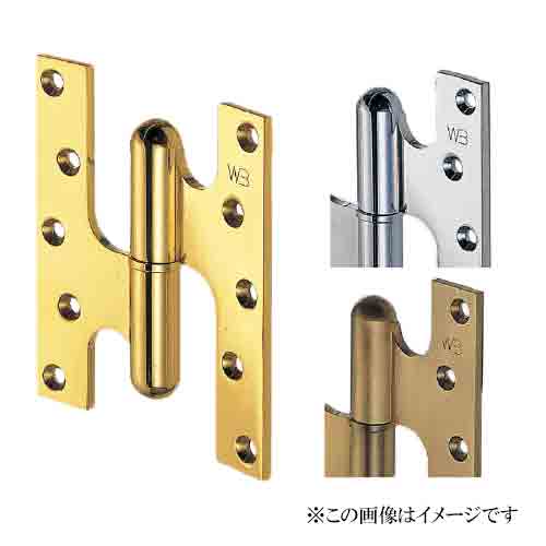 シロクマ 白熊印・BB-100 フランス丁番(真鍮) 127x102x5.0 仕上:クローム|Toda-Kanamono