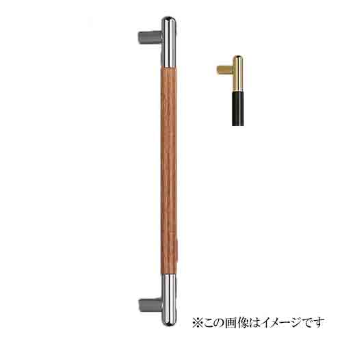 シロクマ 白熊印・ドアー取手 No.256 T形丸棒取手　仕上:クローム・ウッド