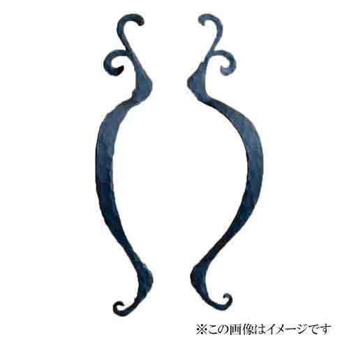シロクマ 白熊印・ドアー引き取り人 No.270R アイビー引き取り人(右) 両面用 /1組 (ロートアイアン アイアン 手持ち部分 鉄工芸 アンティーク 古典派音楽)