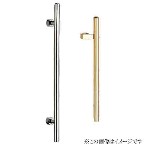 シロクマ 白熊印・ドアー取手 No.303G 甲丸丸棒取手　400　仕上：真チュウ金
