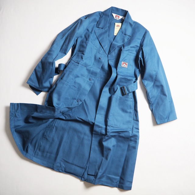 BEN DAVIS ベンデイビス 販売店厚地の外套 BUTTON FRONT SHOP COAT / POSTMAN BLUE