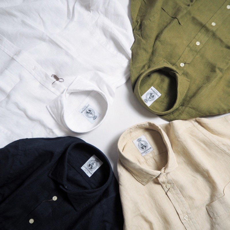 CORDINGS コーディングス リネンレギュラーシャツ SHJ276 VINTAGE  LINEN SHIRT / 4色つや