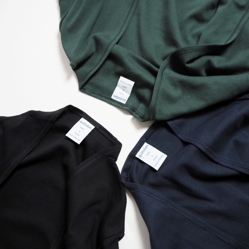 QUOTIDIEN コティディアン ボタンレスカットソーカーディガン #AVM14001 CARDIGAN / 3色合い