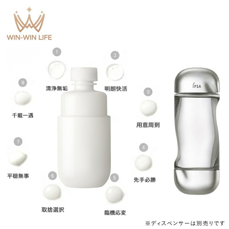 IPSA イプサ ME n 175ml〈化粧液〉全8種 レフィル（専用ディスペンサー別売り）& イプサ ザ・タイムＲ アクア 200ml〈薬用化粧水〉医薬部外品 リニューアル 高機能 透明感 美白有効成分 うるおい 保湿 ハリ 肌あれ防止 乾燥・肌荒れ防ぐ 肌悩み対策 スキンケア IPSA ipsa