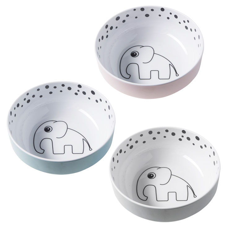 楽天市場 ヤミーボウルハッピードット 食洗機 こども ボウル ボール 食器 ゾウ 動物 アニマル 食事 ごはん ベビー 幼児 2歳 3歳 プレゼント 贈り物 おしゃれ ギフト おかず おやつ メイン お洒落 ハイセンス パステル ベビーカラー ドット 北欧 Donebydeer Doneby Deer