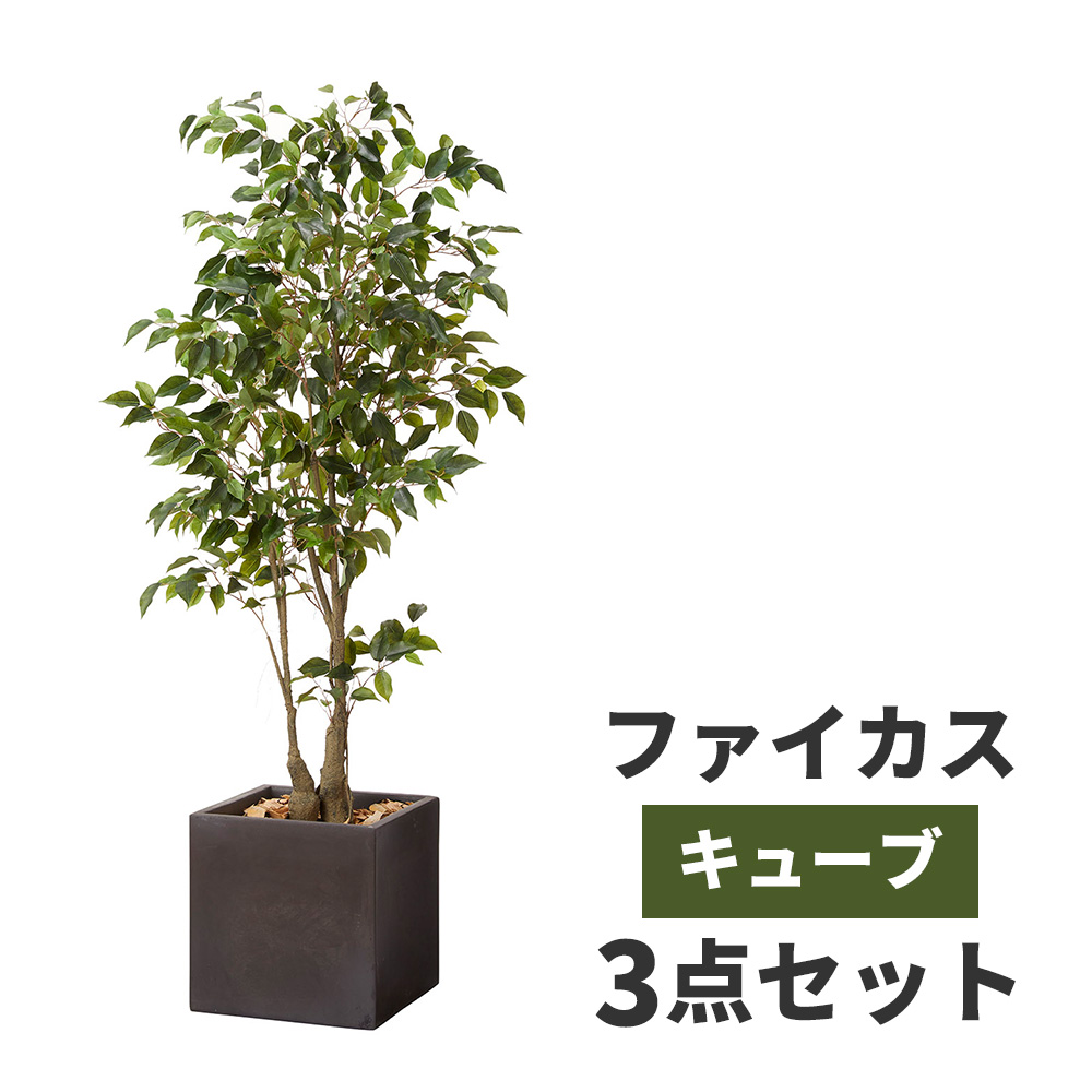 観葉植物 大型 ファイカス 鉢カバー セット 高品質 アーティフィッシャルフラワー 造花 人工観葉植物 フェイクグリーン インテリア オフィス ホテル サロン 医院 飲食店 ショップ 自宅 リビング 寝室 枯れない 臭わない 水不要 衛生的 おしゃれ テレワーク 癒し 送料無料