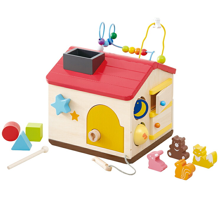 送料無料 Toffy ようこそ 森のわくわくハウス 音あそび キングジム かぎあそび 回転 Mobico ボール ビーズコースター シロフォン 型はめ ごっこ遊び つみき 木製 家型 木のおもちゃ 知育玩具 1歳 2歳 3歳 赤ちゃん 孫 プレゼント ギフト 贈り物 出産祝い 誕生日 エド