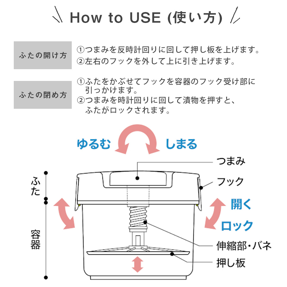 漬物 容器 漬物器 コンパクト つけもの 冷庫 収納 保存容器 自家製 キムチ 1 6l 野菜漬け 浅漬け