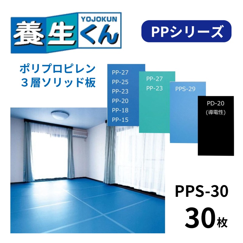 第一大宮 養生くん PPシリーズ ［PPS-30］ 30枚 厚さ3.0mm 900mm×1800mm 送料無料 プラスチック 養生ボード プラダン ポリプロピレン 床養生 壁養生