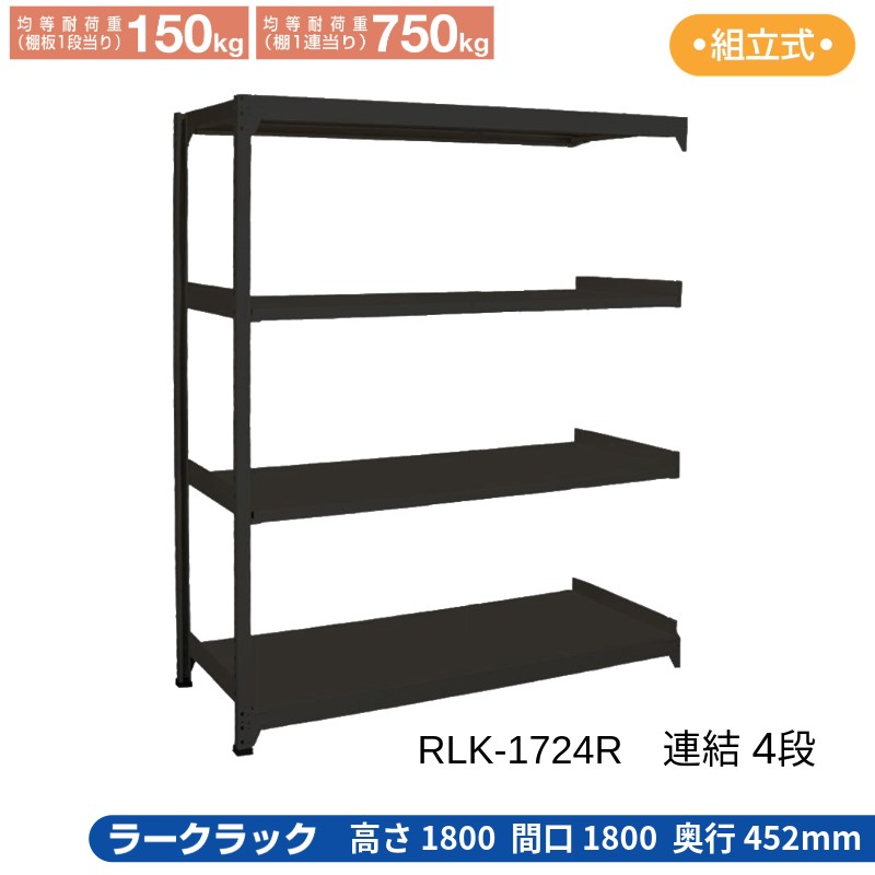 サカエ ラークラック ブラック 【連結 4段】 RLK-1724R 1800×452×1800