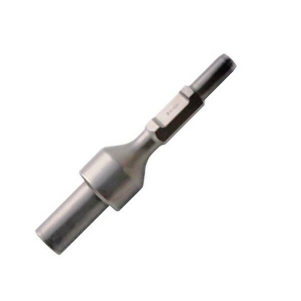 電動鉄槌用 単管煙管打ちタガネ  六角軸30H×290粍 先っちょ径φ40斫り ハツリ 30H 六角軸 単管 煙管 打ち込み タガネ 290粍 電動 φ40