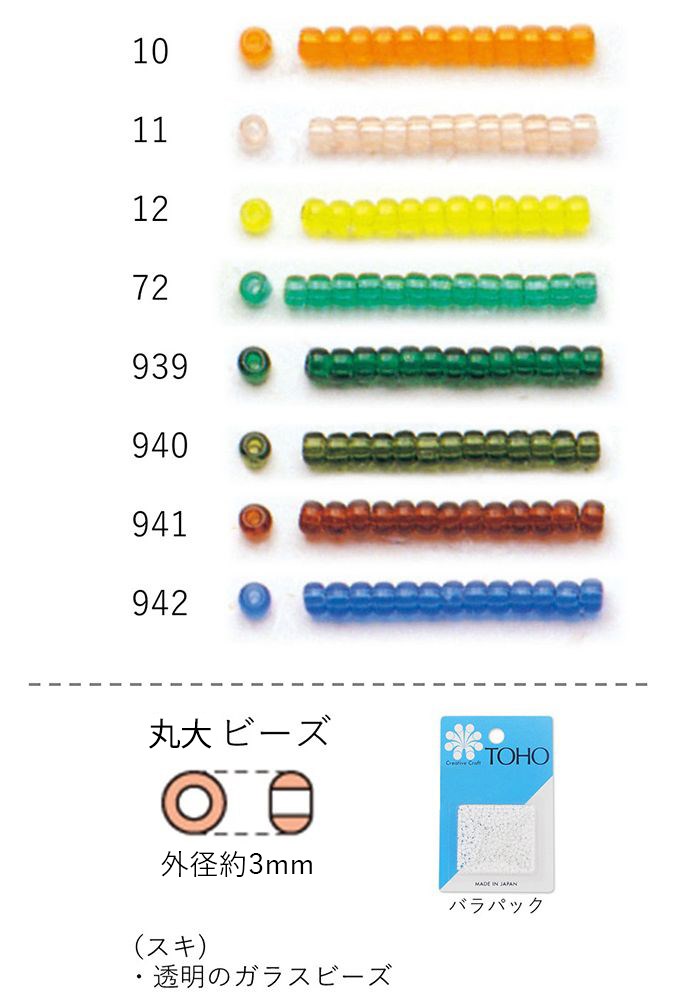 楽天市場】丸小ビーズ(蛍光着色ラスター) NO.801〜978 バラパック 7g