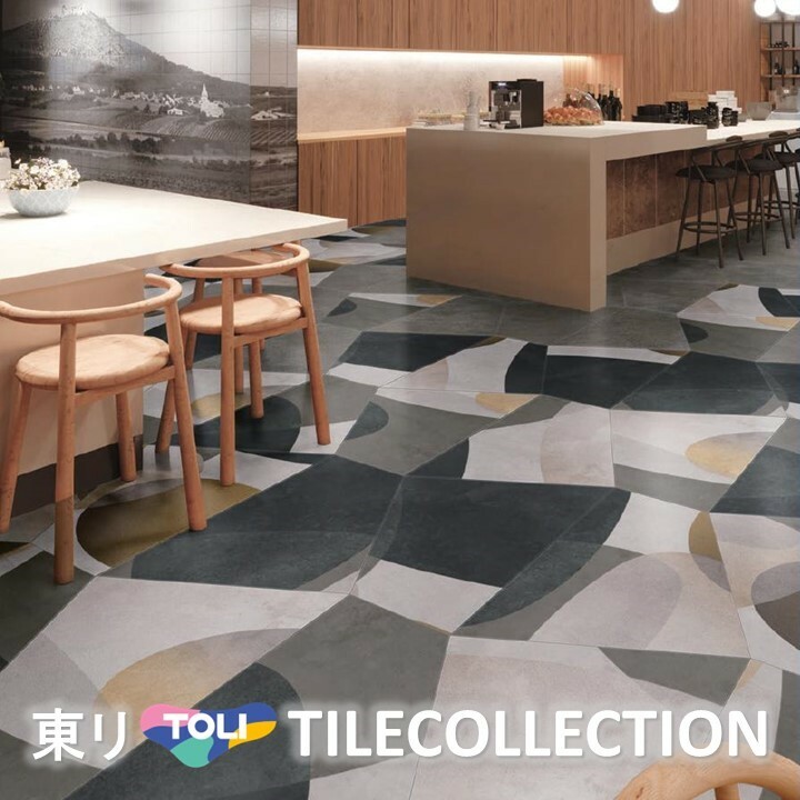 【4月限定P2倍+エントリーで最大100%Pバック】【送料無料】東リ 床材 不等辺四角形 水色 PST3004 フロアタイル TOLI ロイヤルストーン・テトラ ROYALSTONE【ケース売】