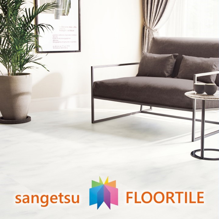 楽天市場】IS-2134サンゲツ フロアタイル クノッソスホワイト[457.2mm