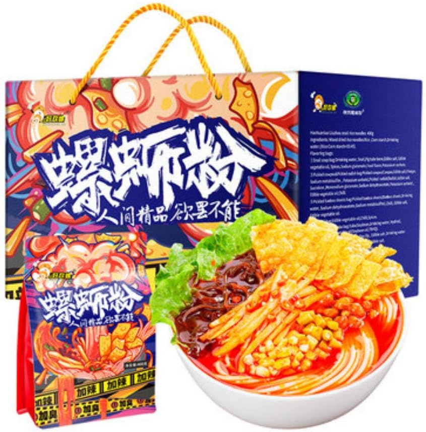 10袋入 好?螺 螺?粉 柳州螺?粉 (好?螺加辣加臭400g）劉州カタツムリ麺 インスタント麺 美味米粉 ルオスーフエン中華食材 広西省特産 中華名物 広西省名物 速食 米粉 方便面粉米粉 400g*10袋<br>