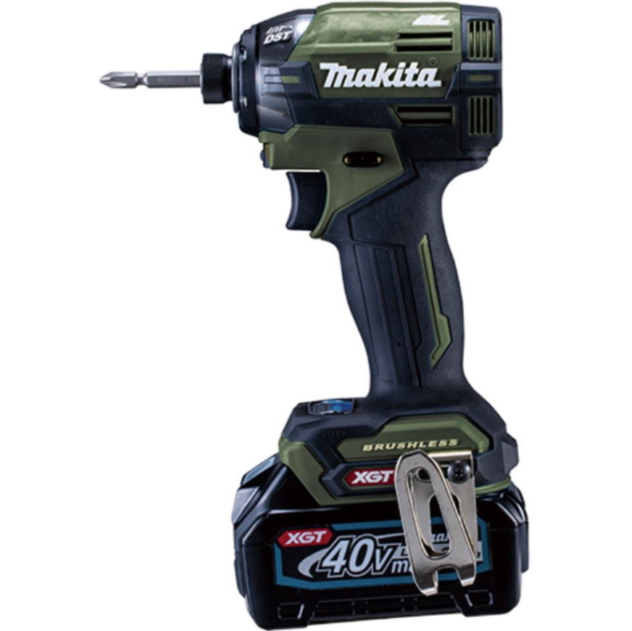 マキタ(Makita) 充電式インパクトドライバ（オリ ーブ） 40Vmax2.5Ah バッテリ2本・充電器・ケース付 TD002GRDXO 正規品