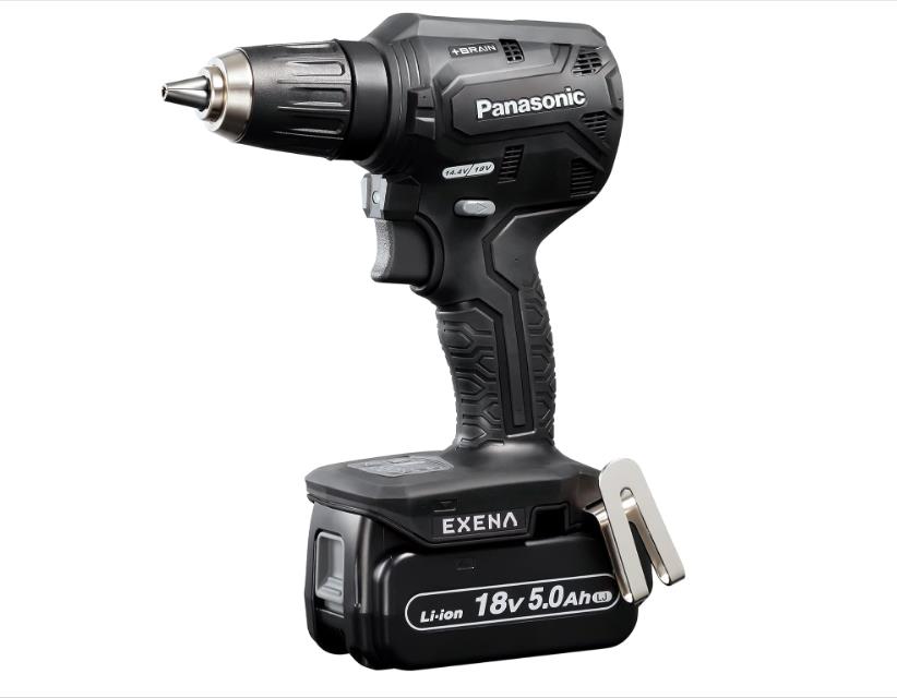 パナソニック 申し受けるせん孔機１番ウッド 18V 5.0Ah蓄電池容器に並べる×2個/申し受ける器/納める容れもの付 EXENA デュアル (14.4V/18V相応う)+BRAIN 陰電子クラッチペダル積み上げる Pつづき物 EZ1DD1J18D-B 黒いこと 定まり品