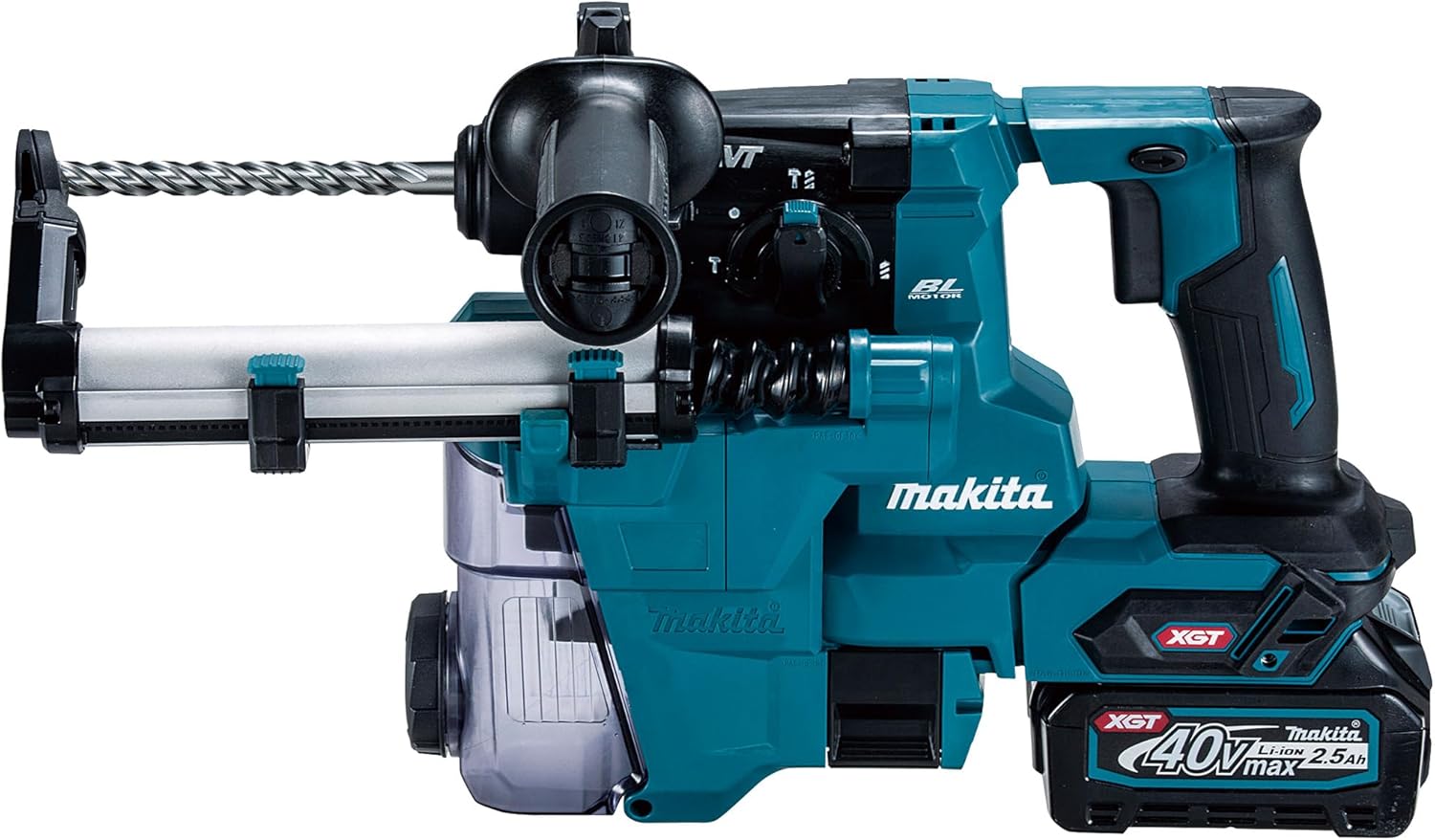 マキタ(Makita) 申し受ける式 集塵取り合わせ付 ハンマドリル 40Vmax2.5Ah バッテリ2本・申し受ける器・入れもの付 HR010GRDXV 置き目品