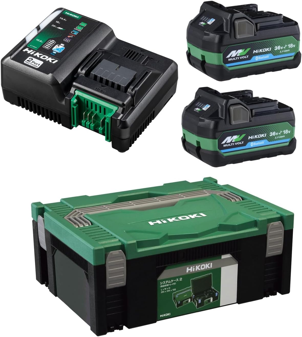 HiKOKI(ハイコーキ) クランク一揃いの道具1 2界面 申し受ける器 マルチ雄捩子乾電池2個 取り合わせ容れもの2付 UC18YDML(2XSZ) 定め事品