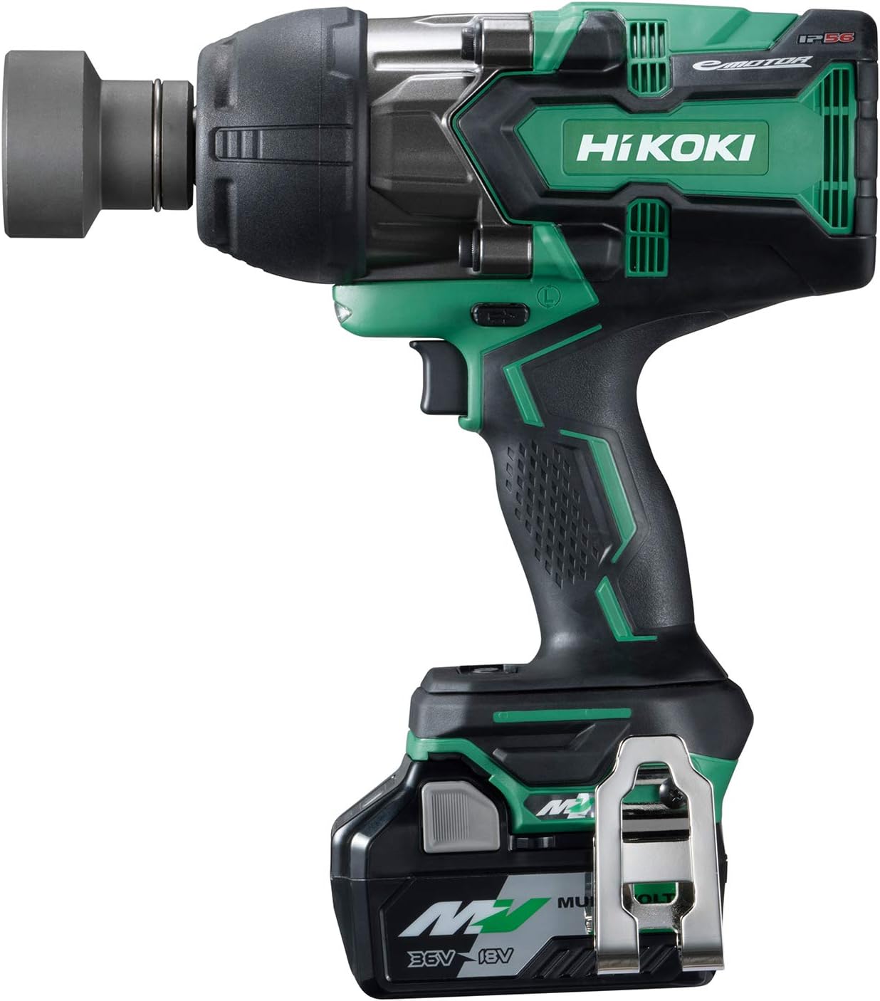 HiKOKI(ハイコーキ) コードレスインパクトレンチ 36V マルチボルト 充電式 リチウムイオン電池、急速充電器、予備電池付※蓄電池保証書、純正ケース付 グリーン WR36DA(2XP)|東華国際
