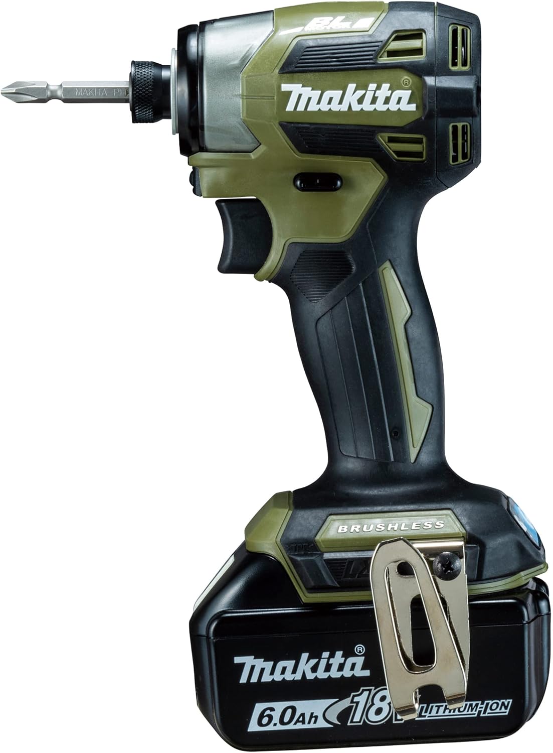 インパクトドライバ マキタ(Makita) 申し受ける式インパクトドライバ（オリ-ブ） 18V6Ah バッテリ2本・申し受ける器・容れもの付 TD173DRGXO 定め事品