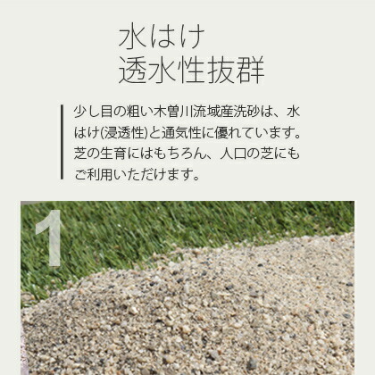 芝生用 荒目砂 木曽川流域産 砂あそび 目土 洗い砂 焼き砂 ゴルフ場