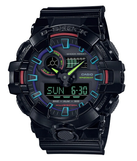 極美品　CASIO カシオ G-SHOCK Gショック　GA-100RGB-1A GA100RGB-1A | G-SHOCK ANALOG-DIGITAL Black | CASIO